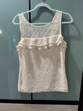 Lilly Pulitzer Lace Tank M/AE Denim Shorts 4 Summer Outfit Bundle Boho Festival